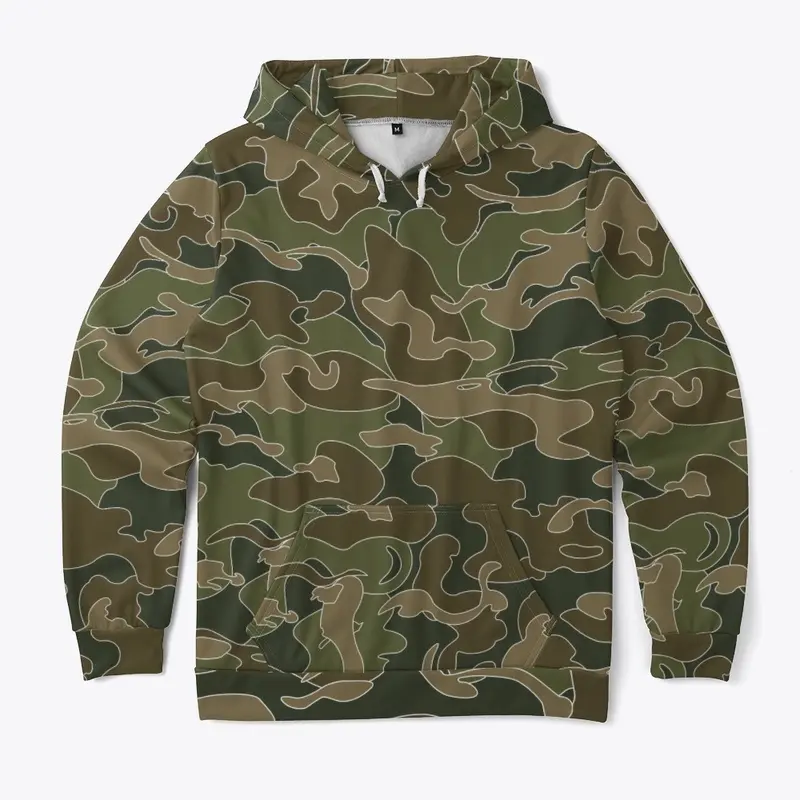 Camouflage Military Green Clouds 