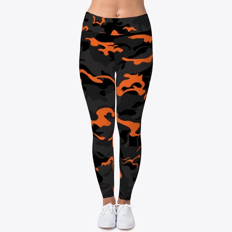 Camouflage Black Orange