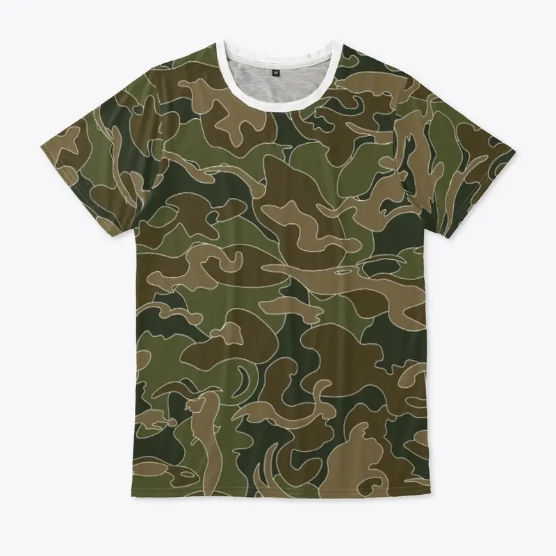 Camouflage Military Green Clouds 